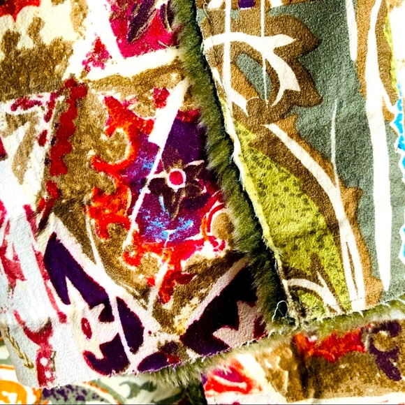 ✨ CHICO’S ✨ Multi-Pattern & Color BOHO Faux Fur Coat - Picture 7 of 16